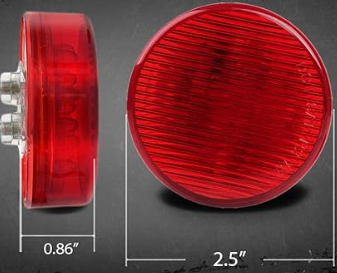 2 1/2" marker light (no gromet, no pigtail)