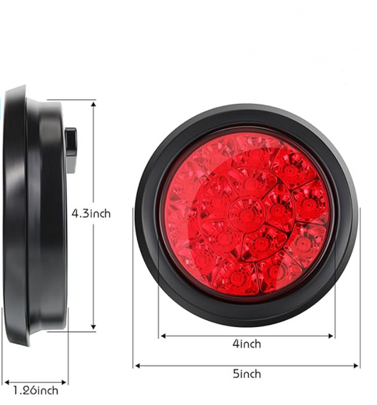 16 Pcs 4 Inch Round 16 LED STOP,TURN,TAIL Lights.