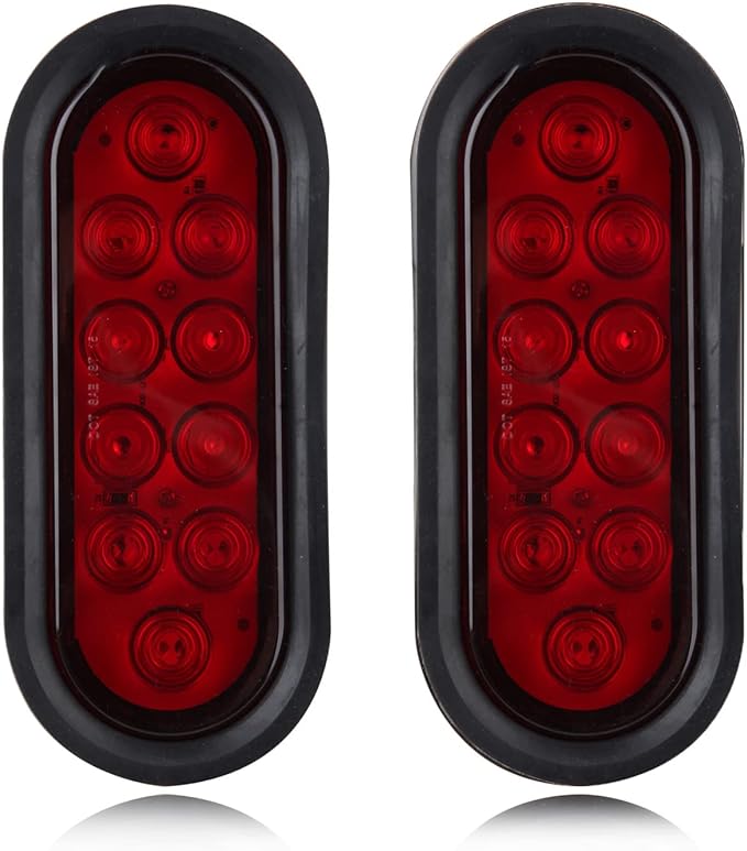 6 Inch Oval LED Trailer Tail Lights 10 LED