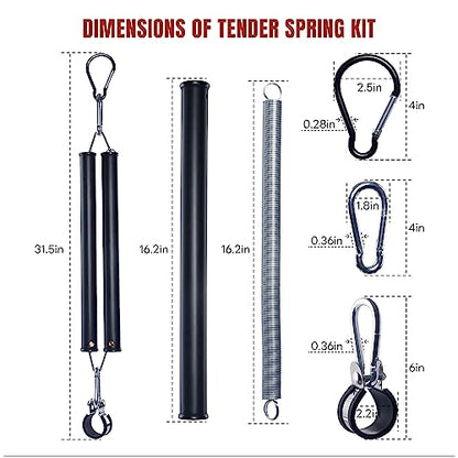 16” Double Tender Spring Kit, Dual Tender Spring for Suspending Trailer Air Line & Electric Cords.