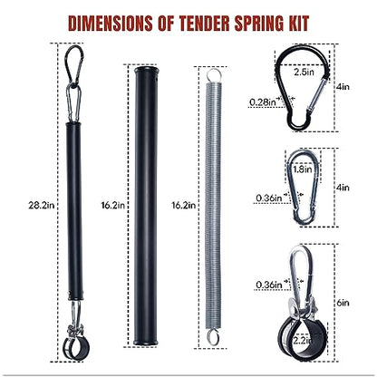 16” Double Tender Spring Kit, Dual Tender Spring for Suspending Trailer Air Line & Electric Cords.