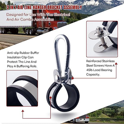 16” Double Tender Spring Kit, Dual Tender Spring for Suspending Trailer Air Line & Electric Cords.