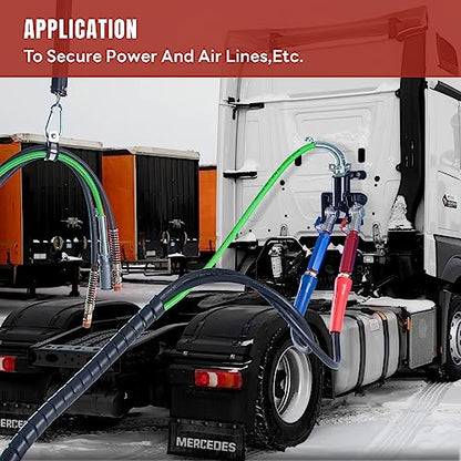 16” Double Tender Spring Kit, Dual Tender Spring for Suspending Trailer Air Line & Electric Cords.